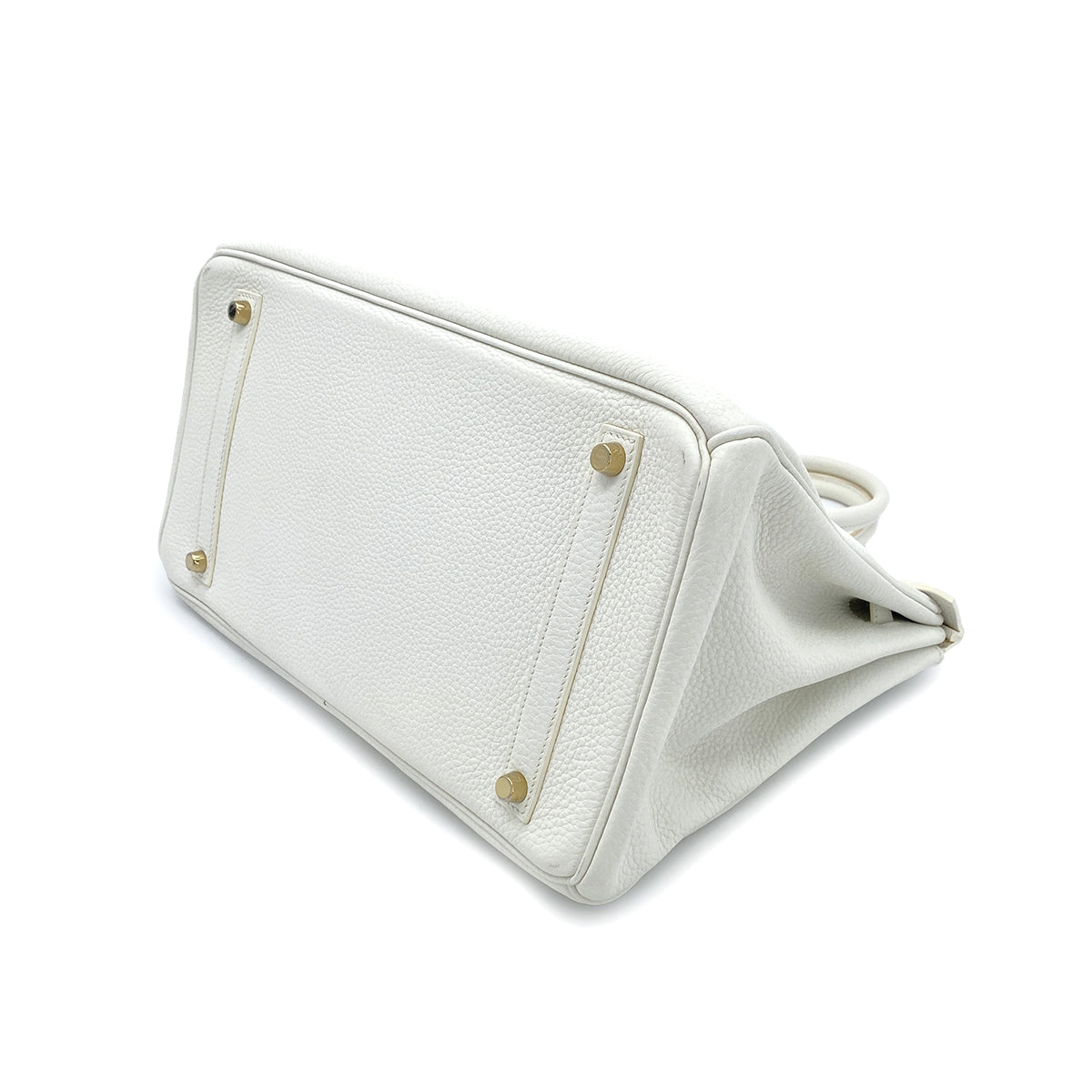 HERMES BIRKIN 35 WHITE TAURILLON CLEMENCE HAND BAG □N GHW 90274035