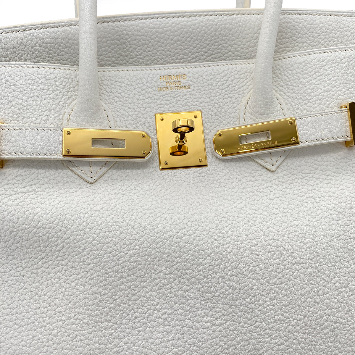 HERMES BIRKIN 35 WHITE TAURILLON CLEMENCE HAND BAG □N GHW 90274035