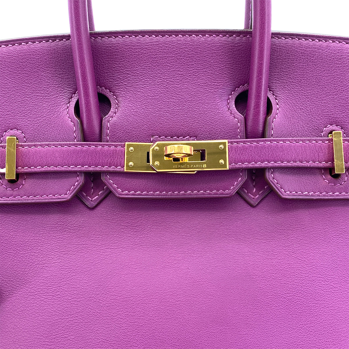 HERMES BIRKIN 25 ANEMONE SWIFT HAND BAG □R GHW 90274036