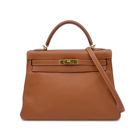 HERMES KELLY 32 RETOURNE ETRUSQUE TAURILLON CLEMENCE HAND SHOULDER BAG □H GHW 90274037 - PURPOSE