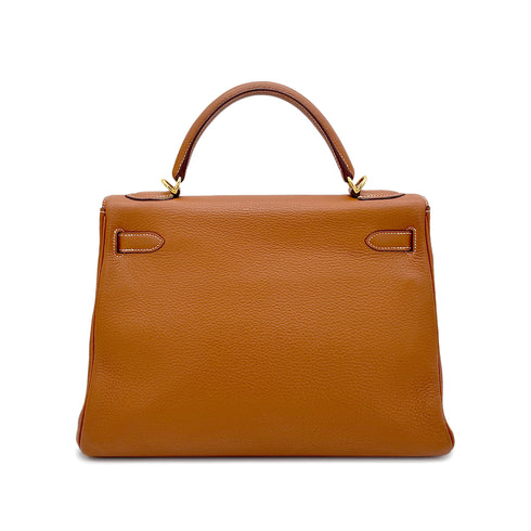 HERMES KELLY 32 RETOURNE ETRUSQUE TAURILLON CLEMENCE HAND SHOULDER BAG □H GHW 90274037 - PURPOSE