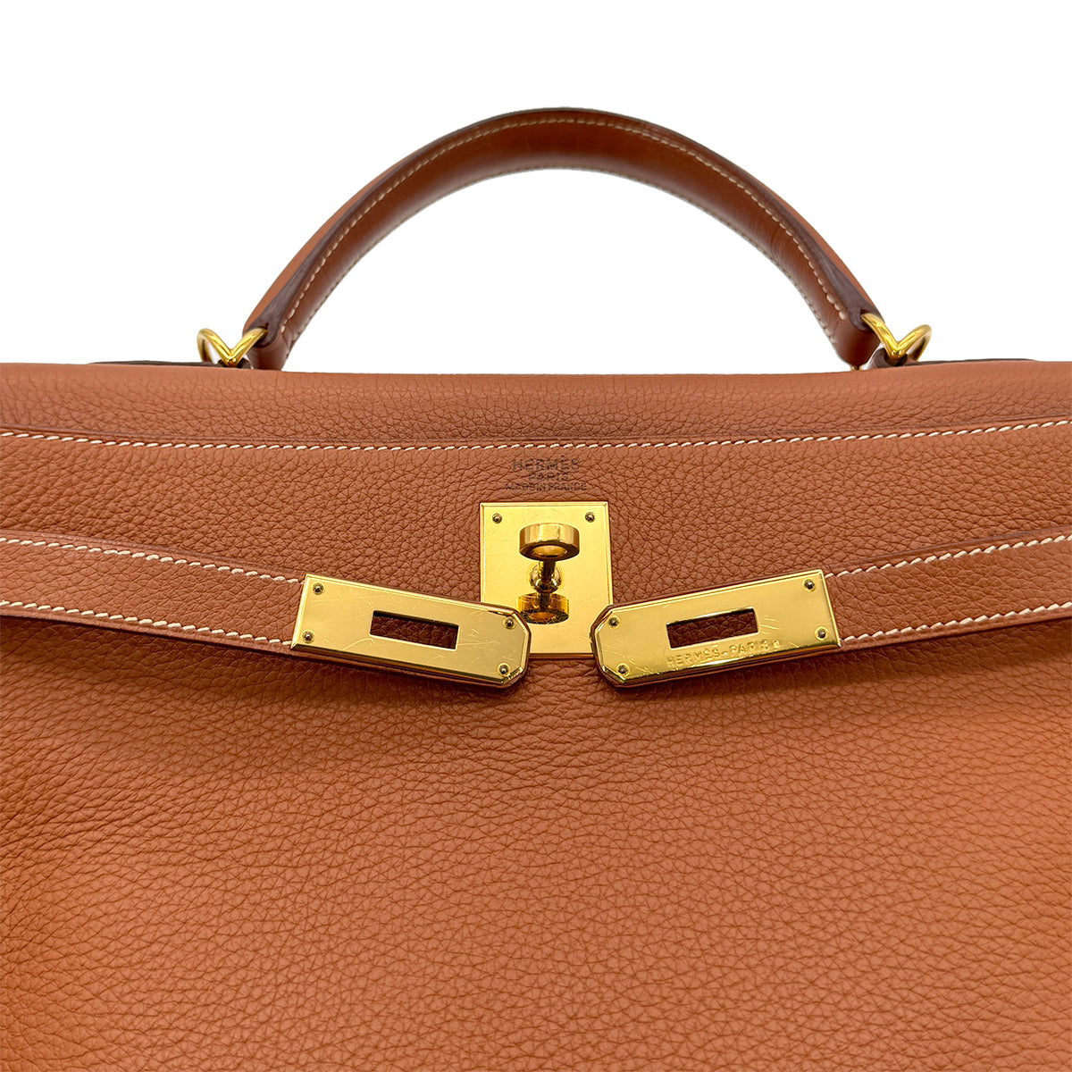 HERMES KELLY 32 RETOURNE ETRUSQUE TAURILLON CLEMENCE HAND SHOULDER BAG □H GHW 90274037