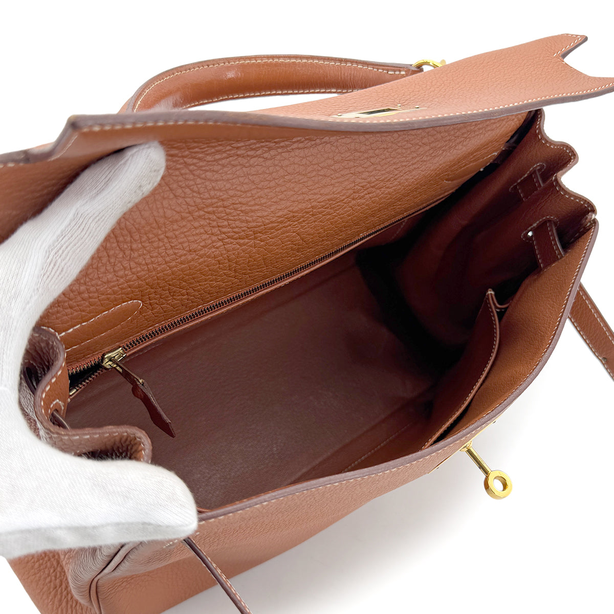 HERMES KELLY 32 RETOURNE ETRUSQUE TAURILLON CLEMENCE HAND SHOULDER BAG □H GHW 90274037