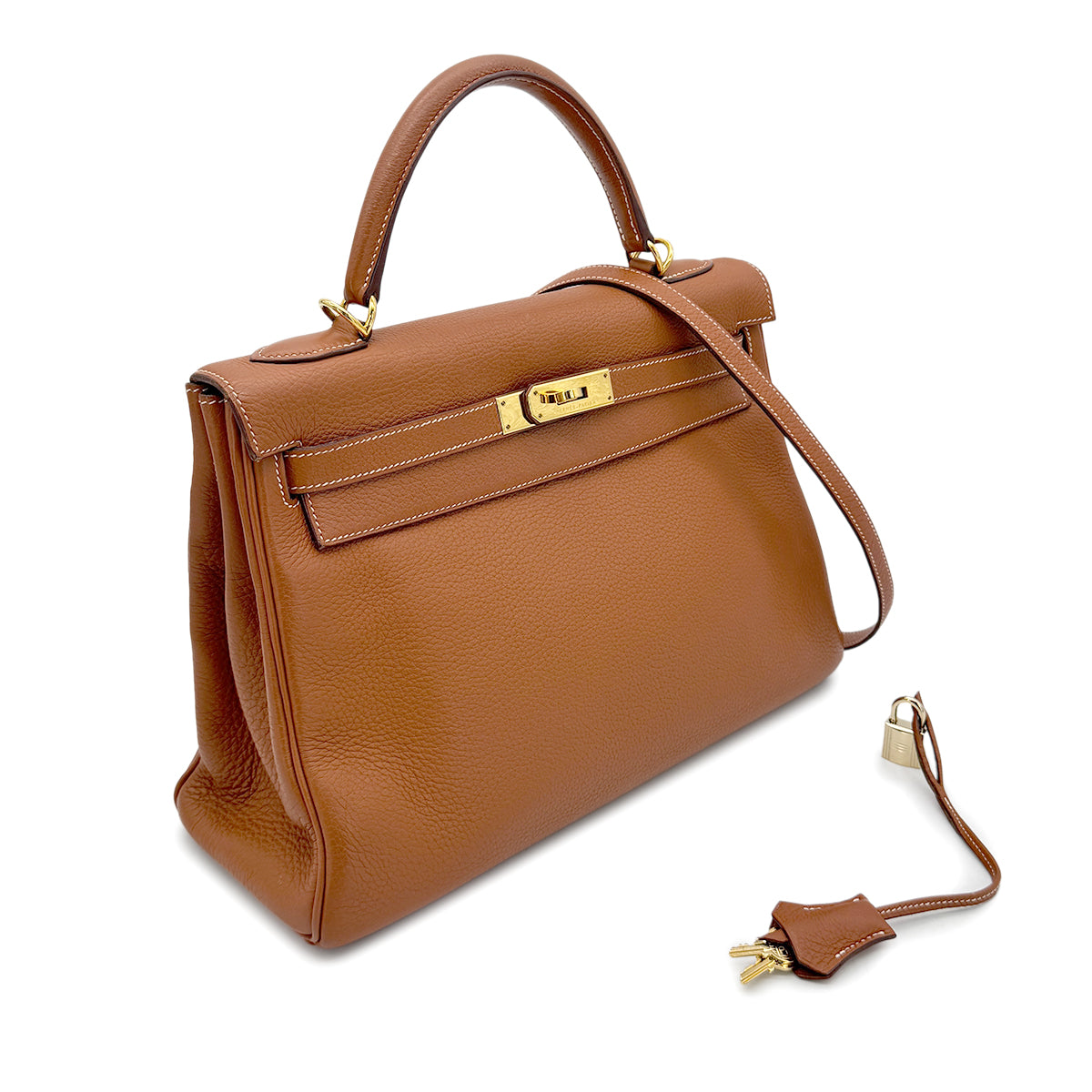 HERMES KELLY 32 RETOURNE ETRUSQUE TAURILLON CLEMENCE HAND SHOULDER BAG □H GHW 90274037