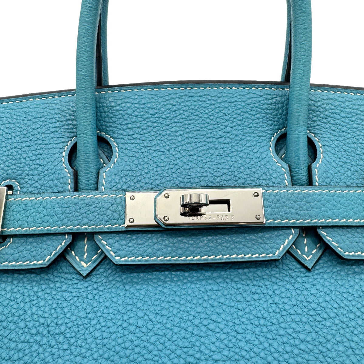HERMES BIRKIN 30 BLUE JEAN TOGO HAND BAG ▢I SHW 90274039