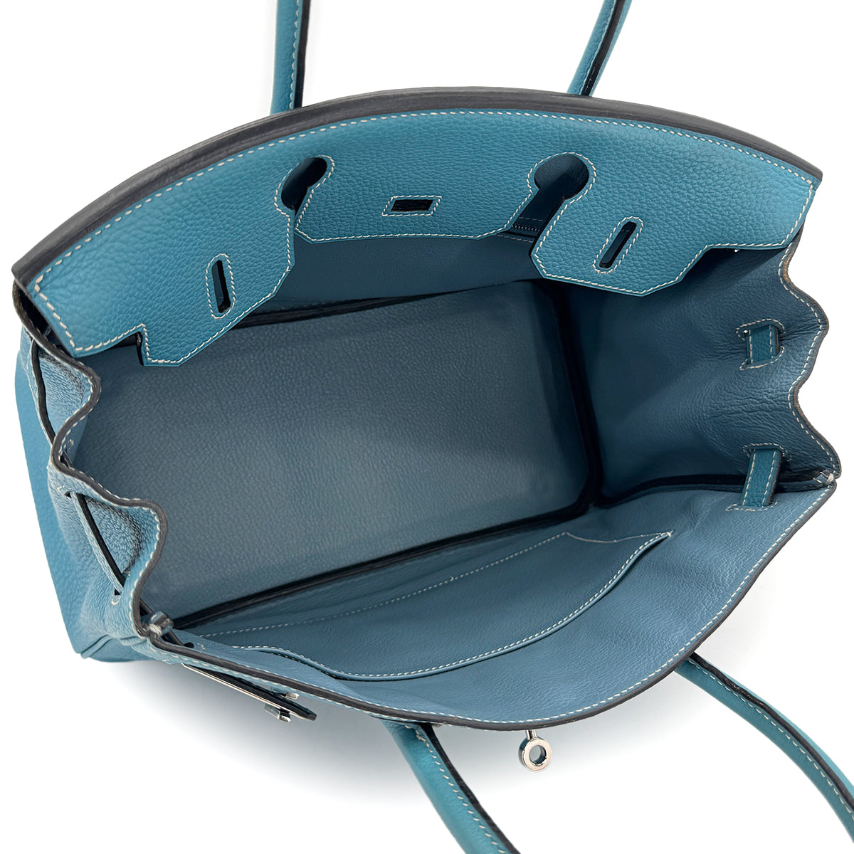 HERMES BIRKIN 30 BLUE JEAN TOGO HAND BAG ▢I SHW 90274039