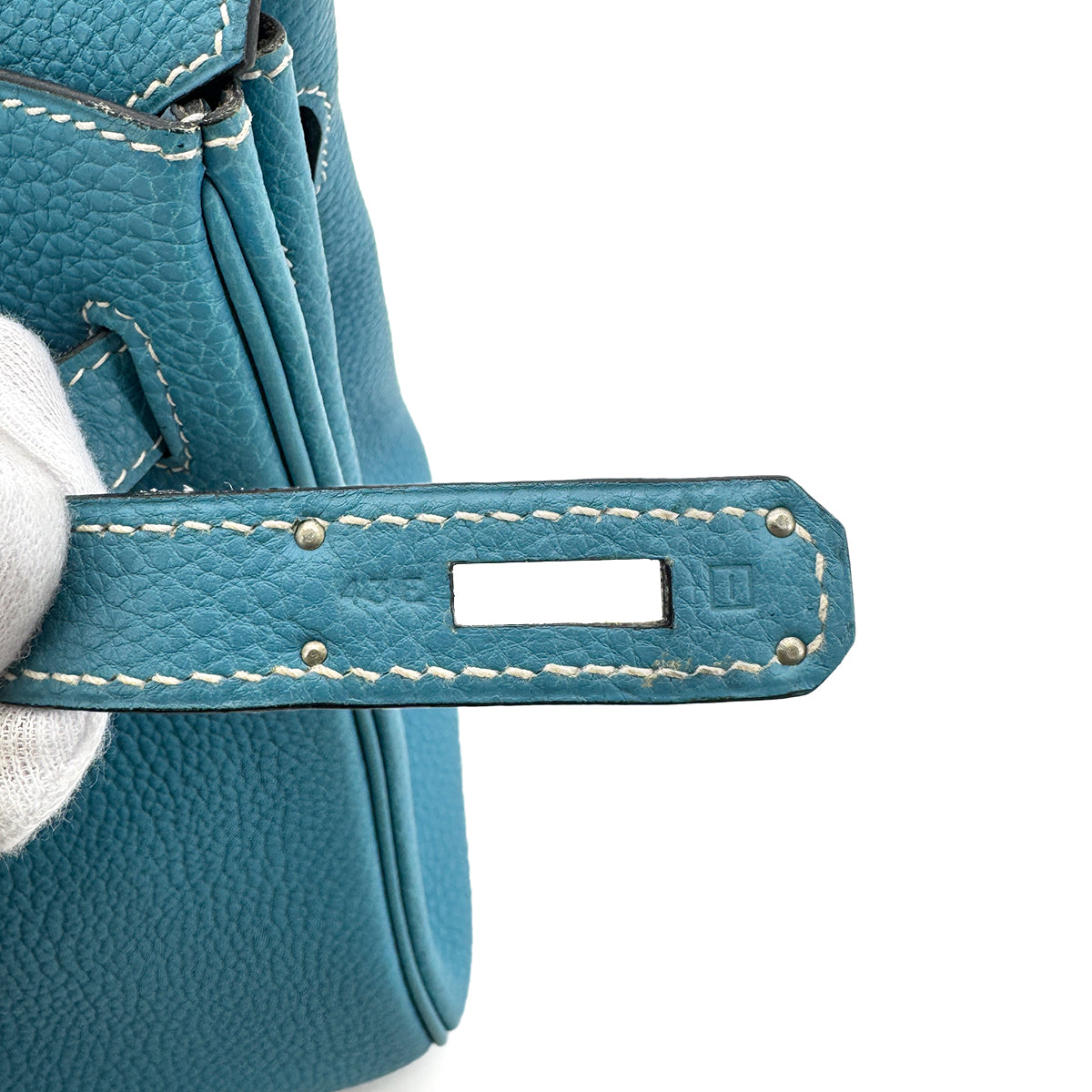 HERMES BIRKIN 30 BLUE JEAN TOGO HAND BAG ▢I SHW 90274039