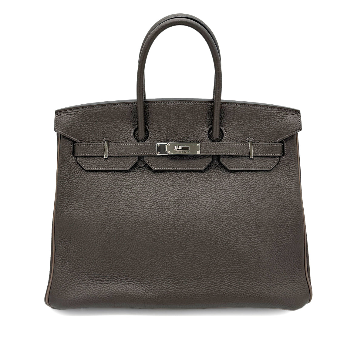 HERMES BIRKIN 35 SPO ETAIN ETOUPE TAURILLON CLEMENCE HAND BAG □Q SHW 90274040