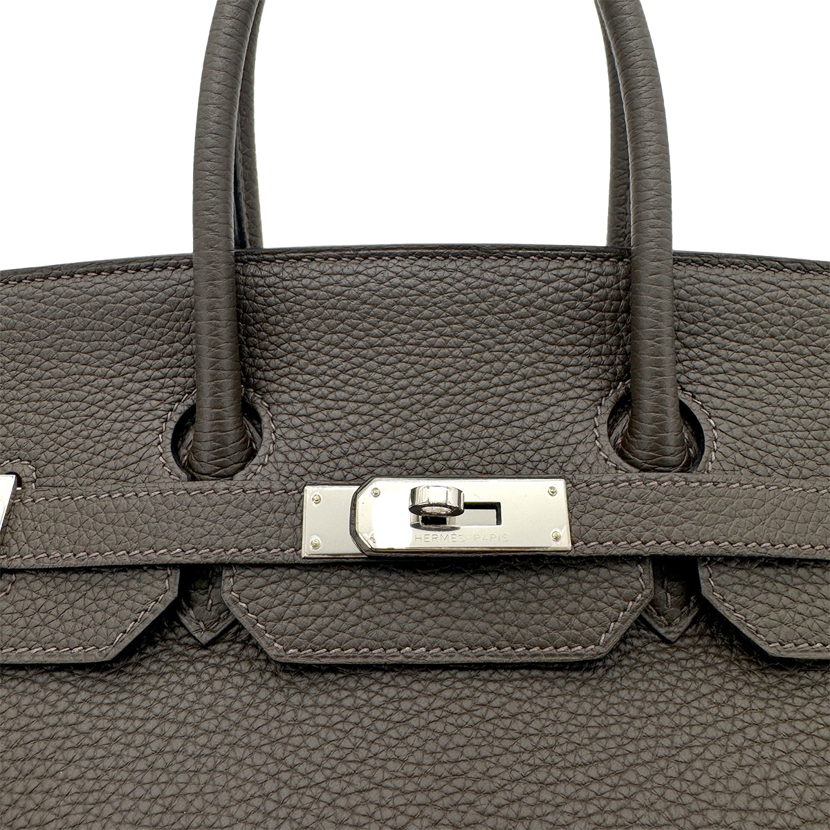 HERMES BIRKIN 35 SPO ETAIN ETOUPE TAURILLON CLEMENCE HAND BAG □Q SHW 90274040