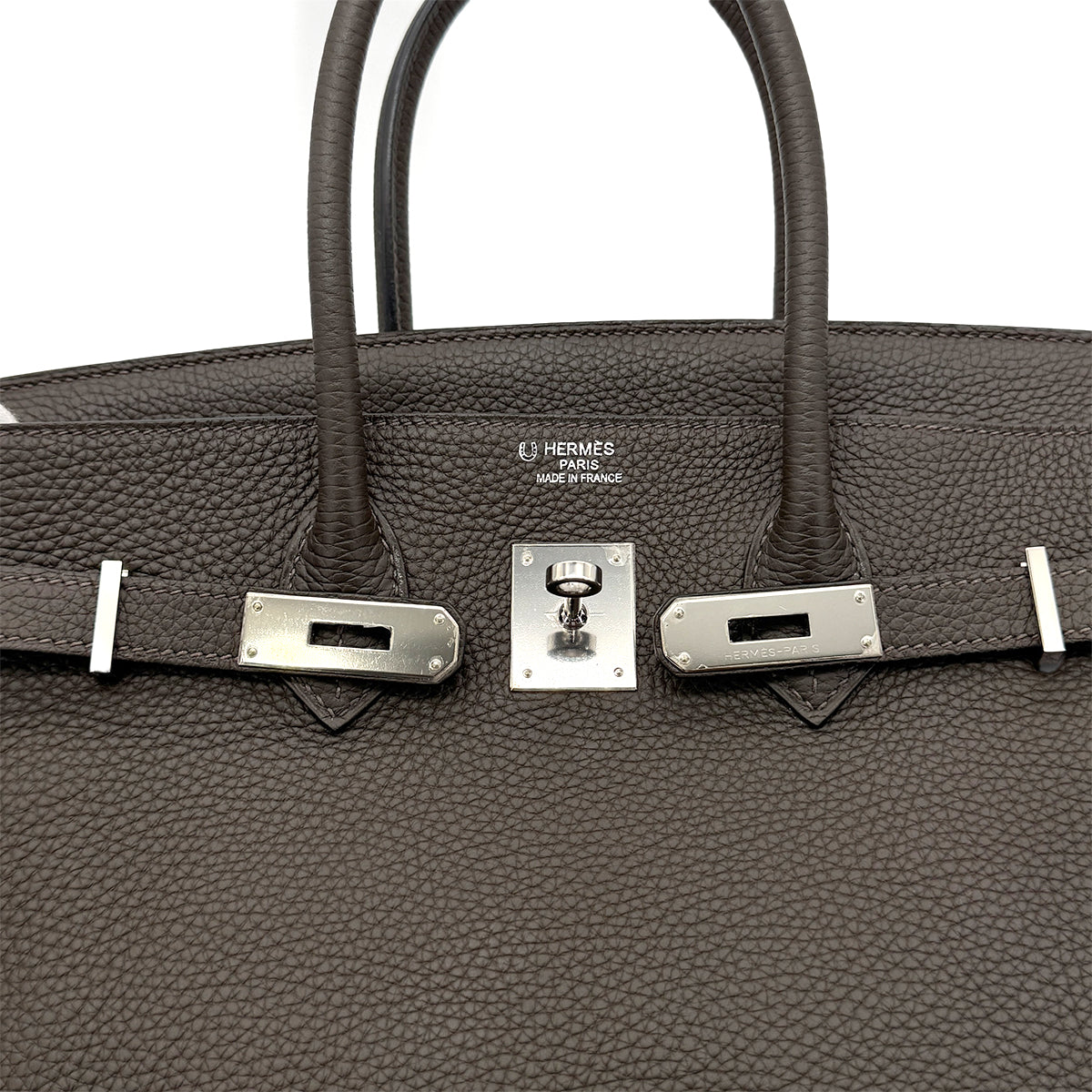 HERMES BIRKIN 35 SPO ETAIN ETOUPE TAURILLON CLEMENCE HAND BAG □Q SHW 90274040