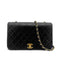 CHANEL VINTAGE FULL FLAP CHAIN SHOULDER BAG BLACK LAMB SKIN 90274042 - PURPOSE