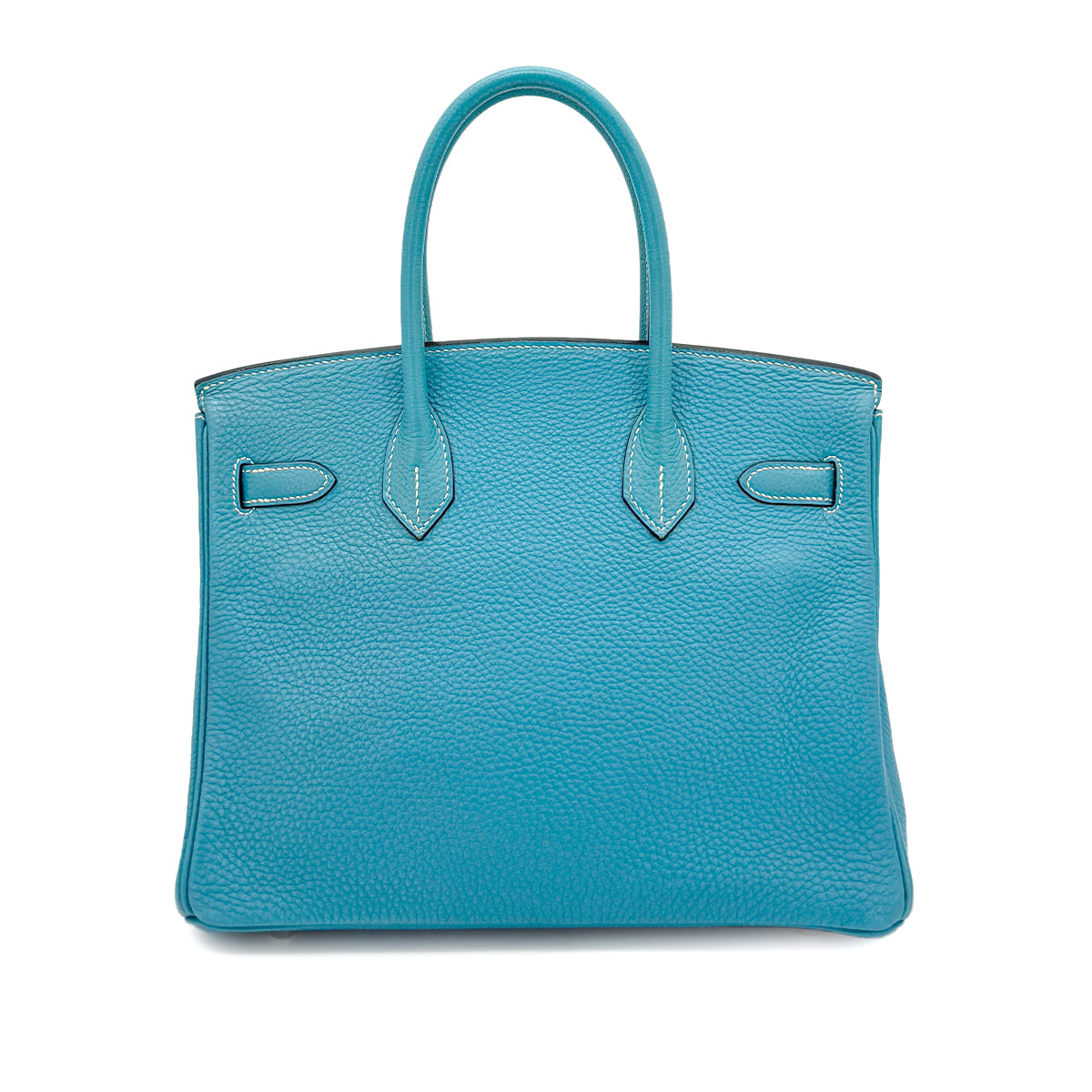 HERMES BIRKIN 30 BLUE JEAN TAURILLON CLEMENCE HAND BAG ▢E SHW 90274046