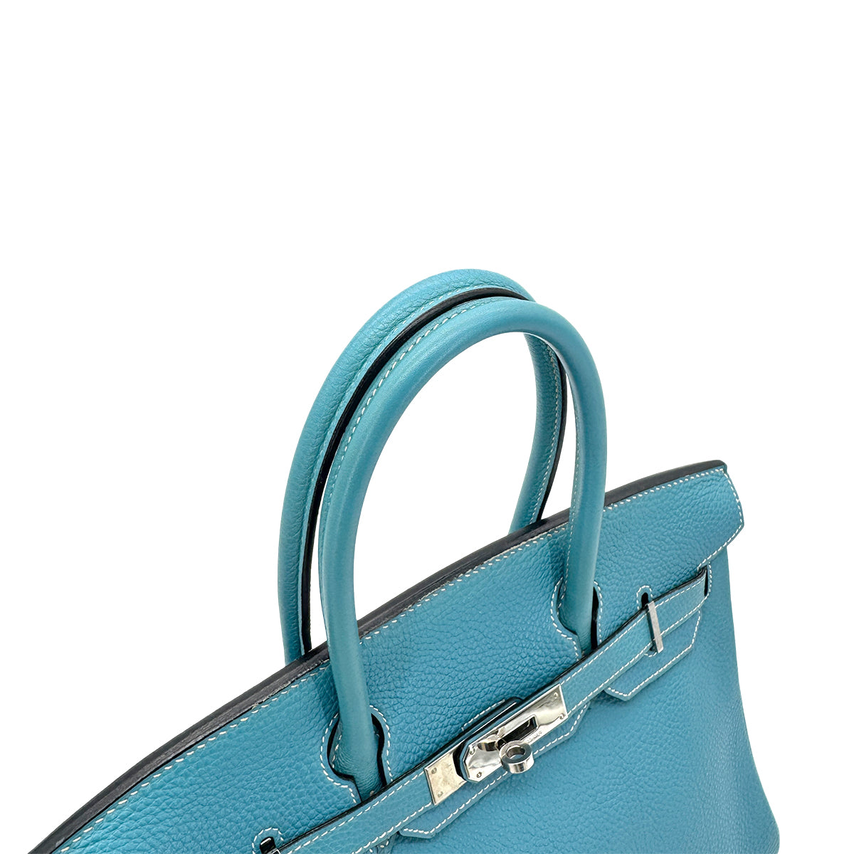 HERMES BIRKIN 30 BLUE JEAN TAURILLON CLEMENCE HAND BAG ▢E SHW 90274046