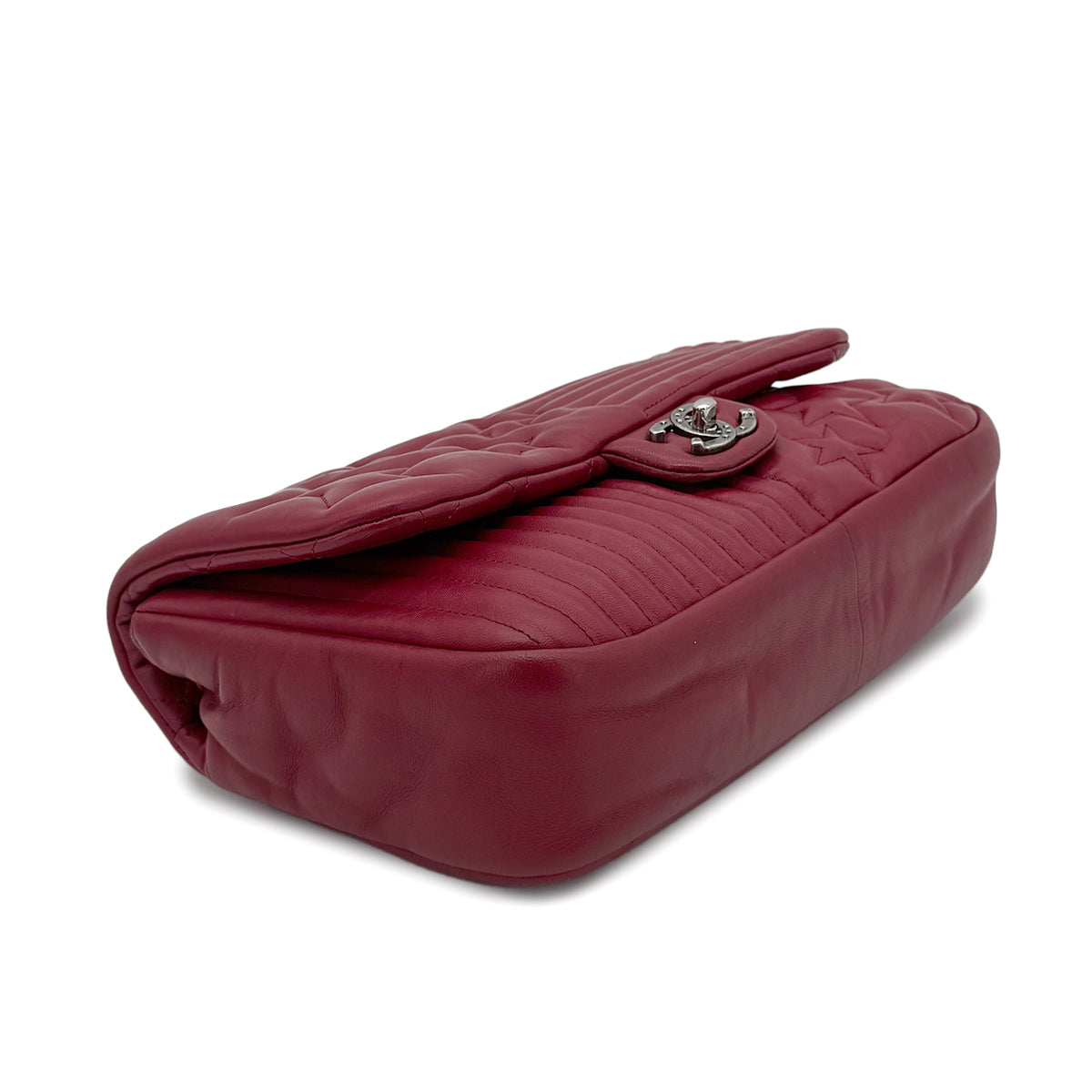 CHANEL PARIDARAS CHAIN SHOULDER BAG STAR RED LAMB SKIN 90274053