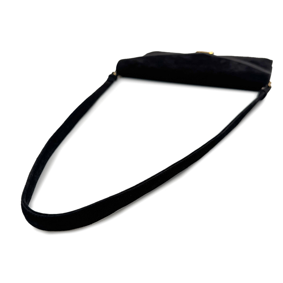 HERMES LYDIE BLACK DEBRIS CLUTCH SHOULDER BAG 〇F 90274054