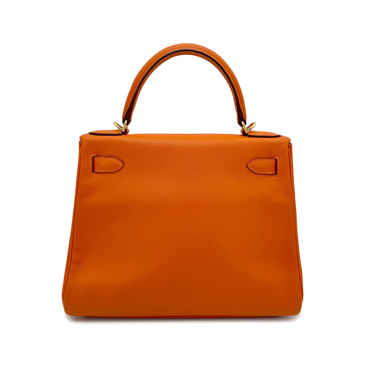 HERMES KELLY 28 RETOURNE ORANGE EVERCOLOR HAND SHOULDER BAG X GHW 90274057