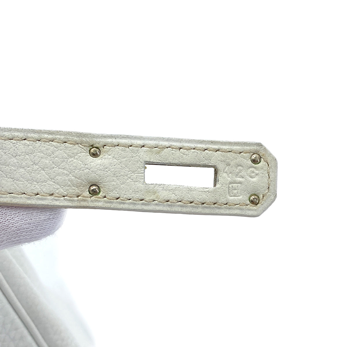 HERMES KELLY 28 RETOURNE WHITE TAURILLON CLEMENCE HAND SHOULDER BAG □H SHW 90274059