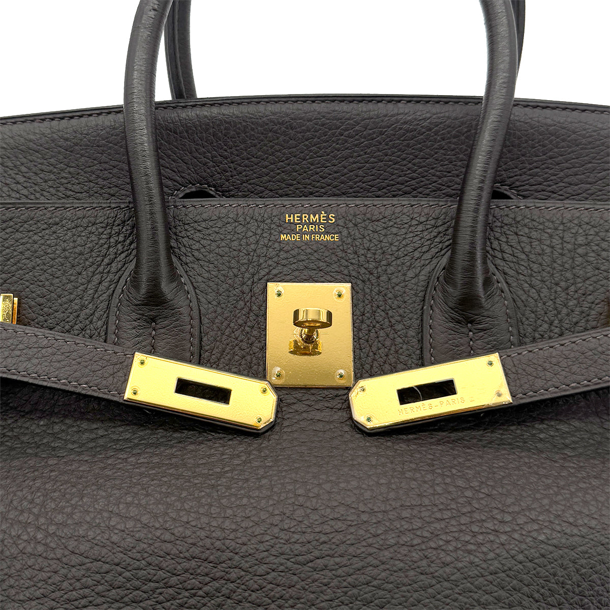 HERMES BIRKIN 35 BROWN TAURILLON CLEMENCE HAND BAG ▢F 90274060