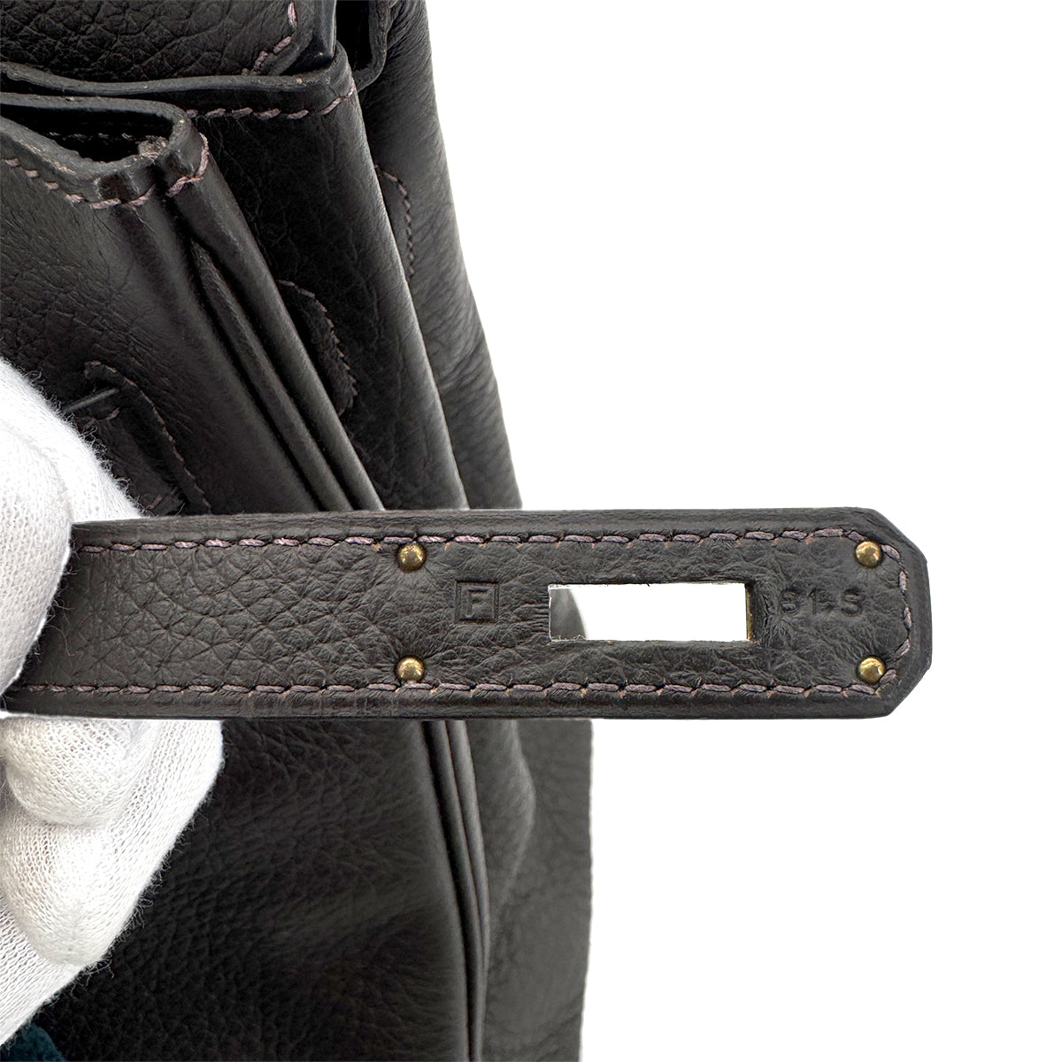 HERMES BIRKIN 35 BROWN TAURILLON CLEMENCE HAND BAG ▢F 90274060