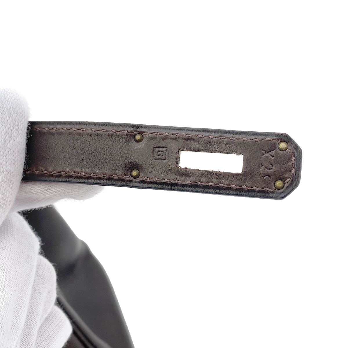 HERMES KELLY 35 RETOURNE NATUREL DARK BROWN EVERCALF TOILE H □G SHW 90274062