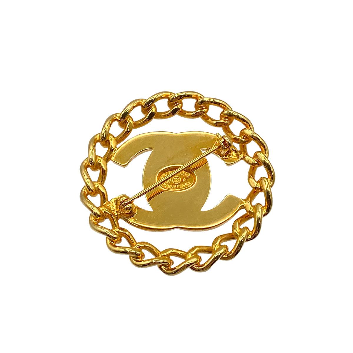 CHANEL VINTAGE TURN LOCK COCOMARK BROOCH GOLD 97A ACCESSORY 90274070