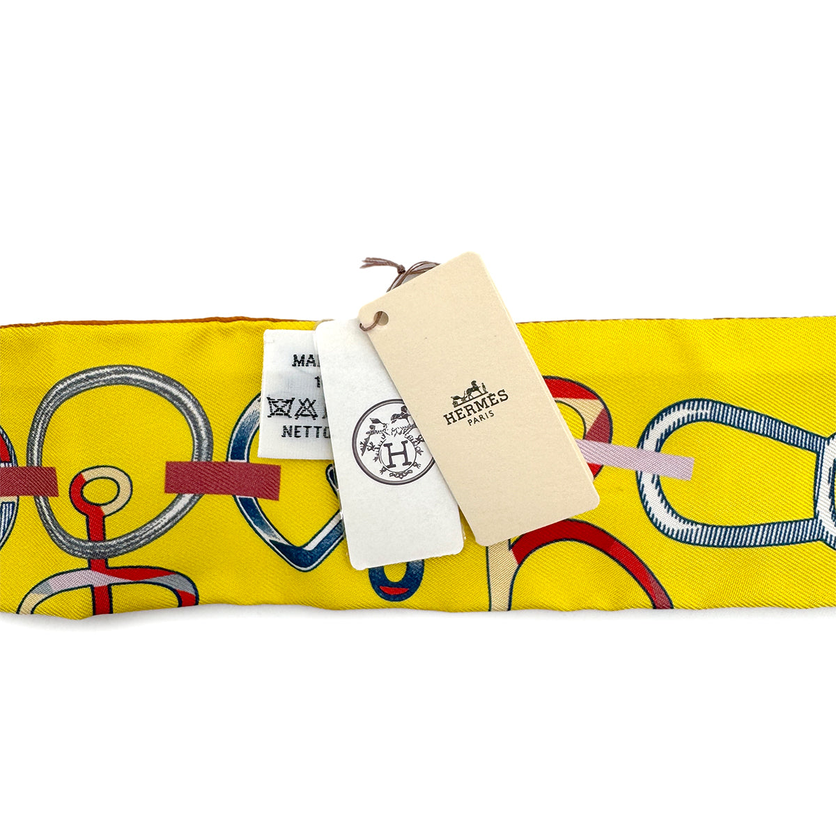 HERMES TWILLY DO RE BOUCLES SCARF MULTICOLOR SILK 90274076