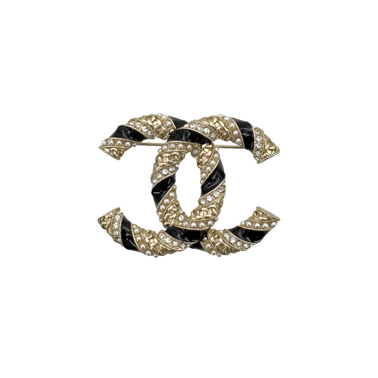 CHANEL COCOMARK BROOCH RHINESTONE ACCESSORY A21C 90274085