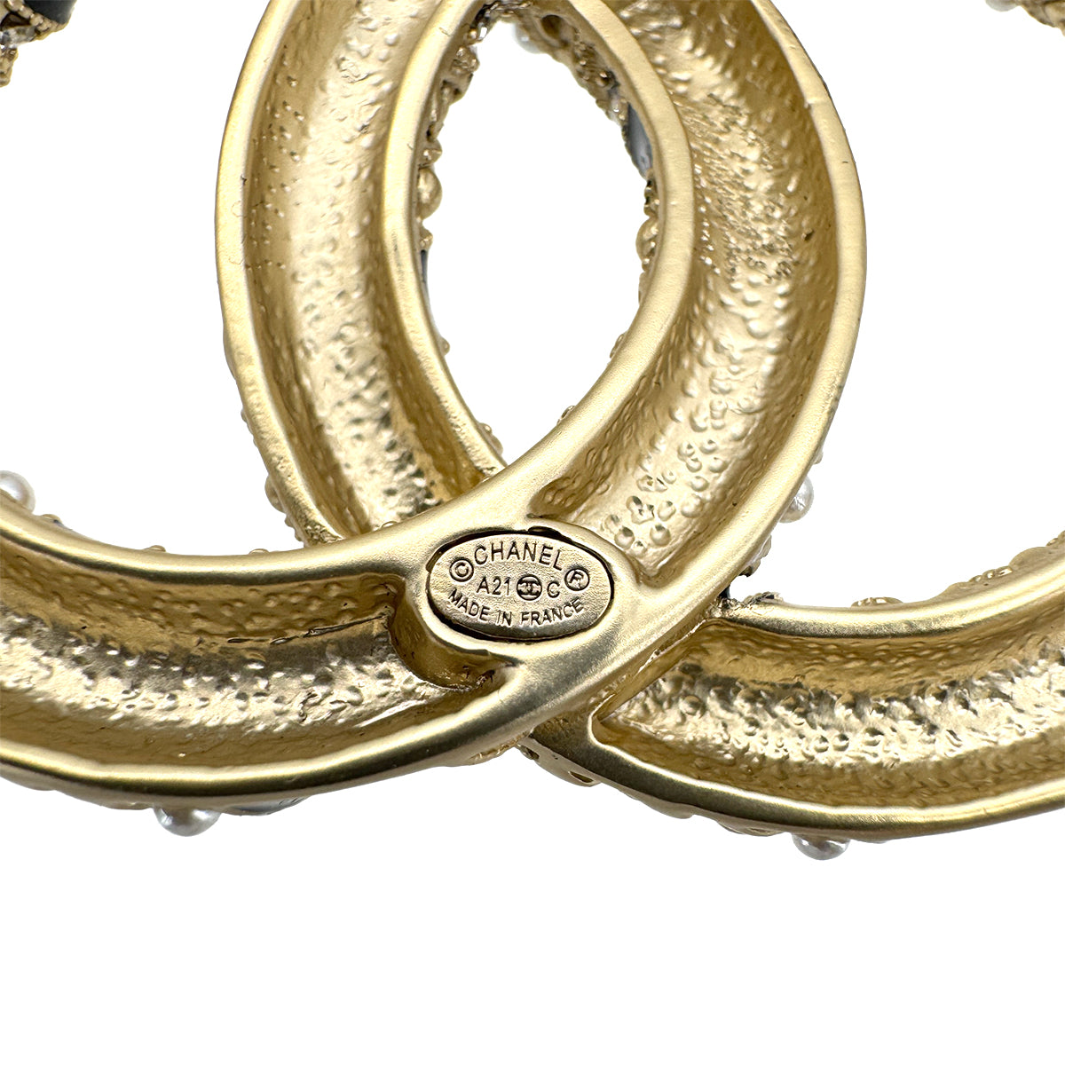 CHANEL COCOMARK BROOCH RHINESTONE ACCESSORY A21C 90274085