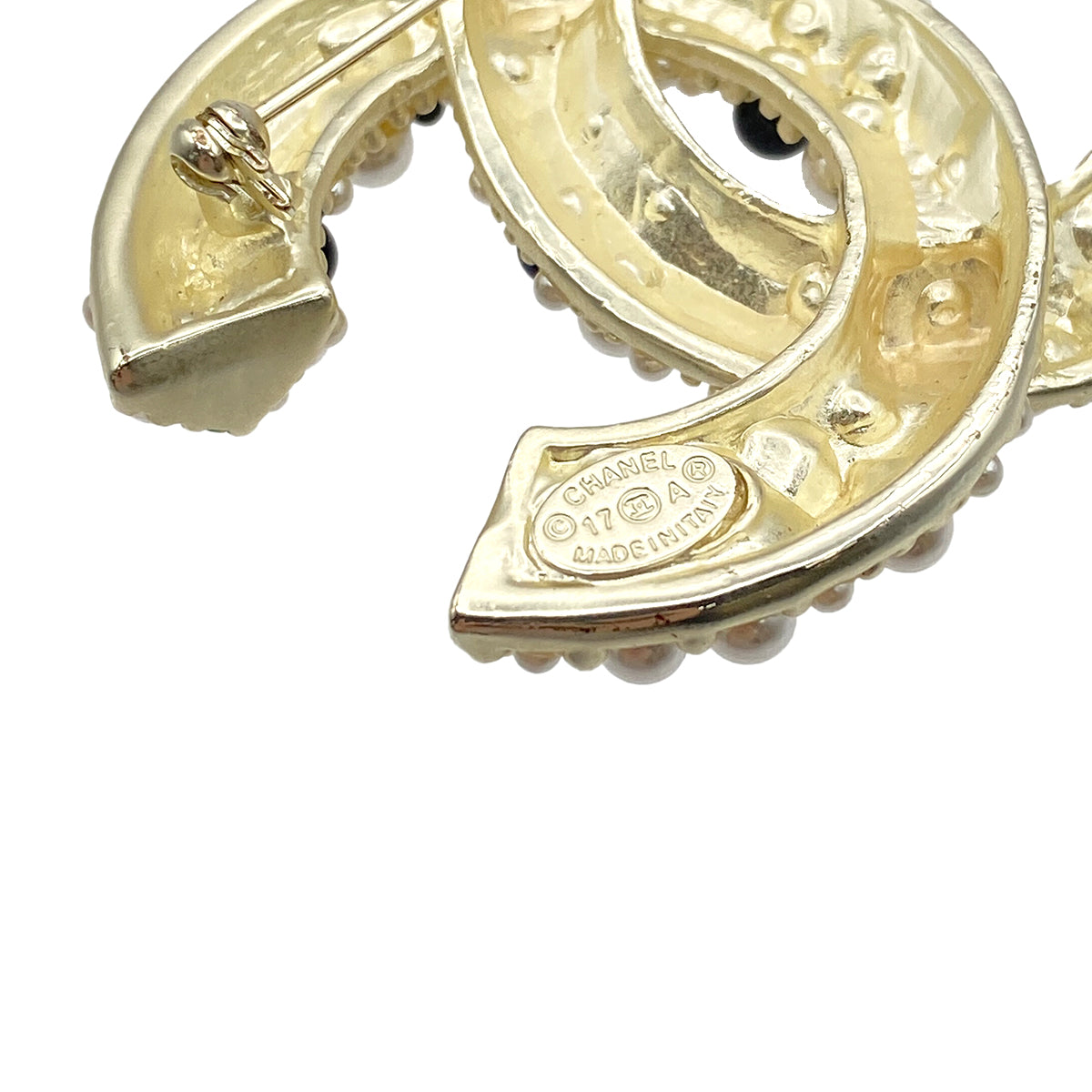 CHANEL COCOMARK BROOCH FAUX PEARL ACCESSORY 17A 90274089