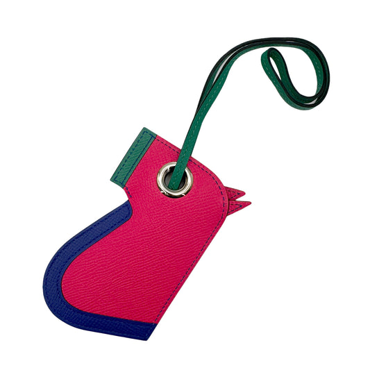 HERMES KEYRING CAMAILS BAG CHARM ROSE AZALEE EPSOM 90274091