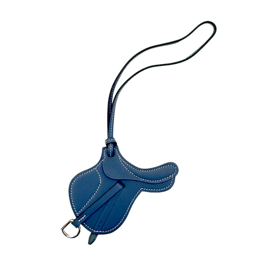 HERMES PADDOCK SAILOR BAG CHARM BLUE SWIFT 90274093