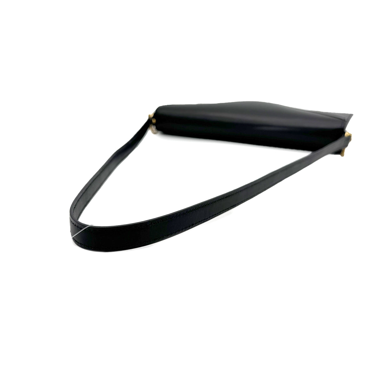 HERMES LYDIE BLACK CLUTCH SHOULDER BAG BOXCALF □A 90274404