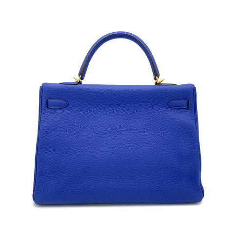 HERMES KELLY 35 RETOURNE BLUE ELECTRIC TOGO □O GHW 90274406 - PURPOSE