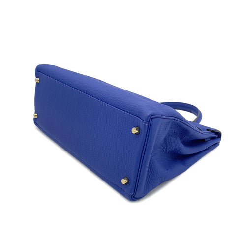HERMES KELLY 35 RETOURNE BLUE ELECTRIC TOGO □O GHW 90274406 - PURPOSE
