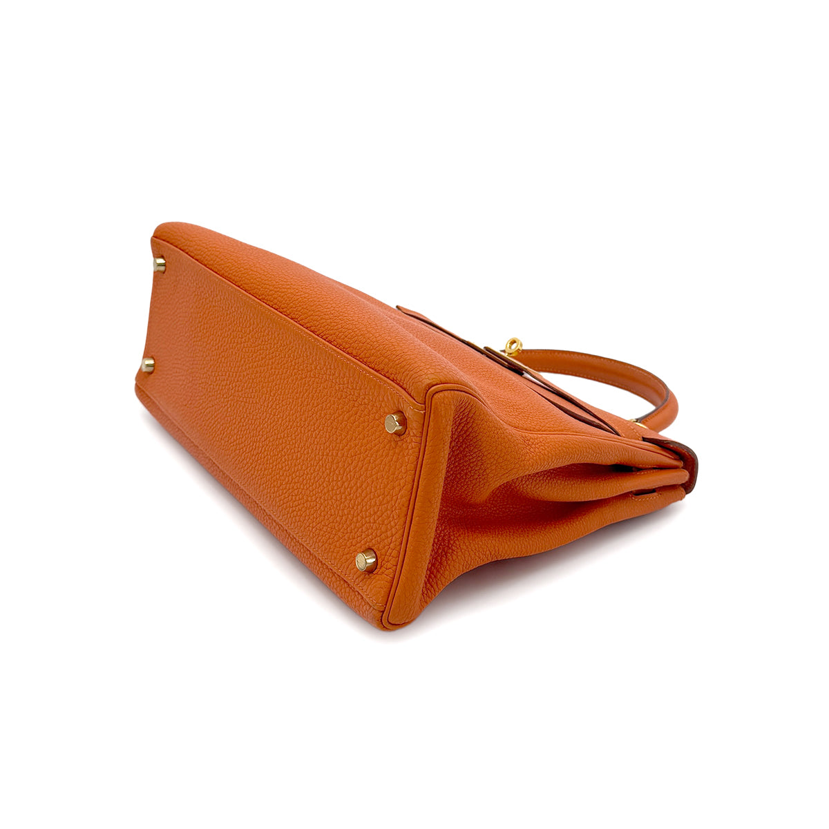 HERMES KELLY 32 RETOURNE ORANGE TOGO HAND SHOULDER BAG □F 90274408