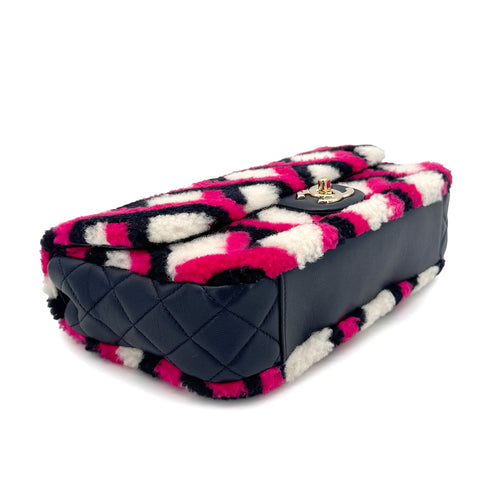 CHANEL SHEARLING MOUTON CHAIN SHOULDER BAG MULTICOLOR 90274410 - PURPOSE