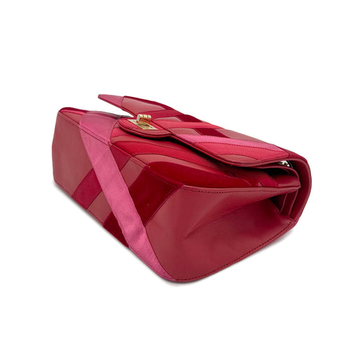 CHANEL 2.55 CHAIN SHOULDER BAG RED LAMB SKIN 90274412 - PURPOSE