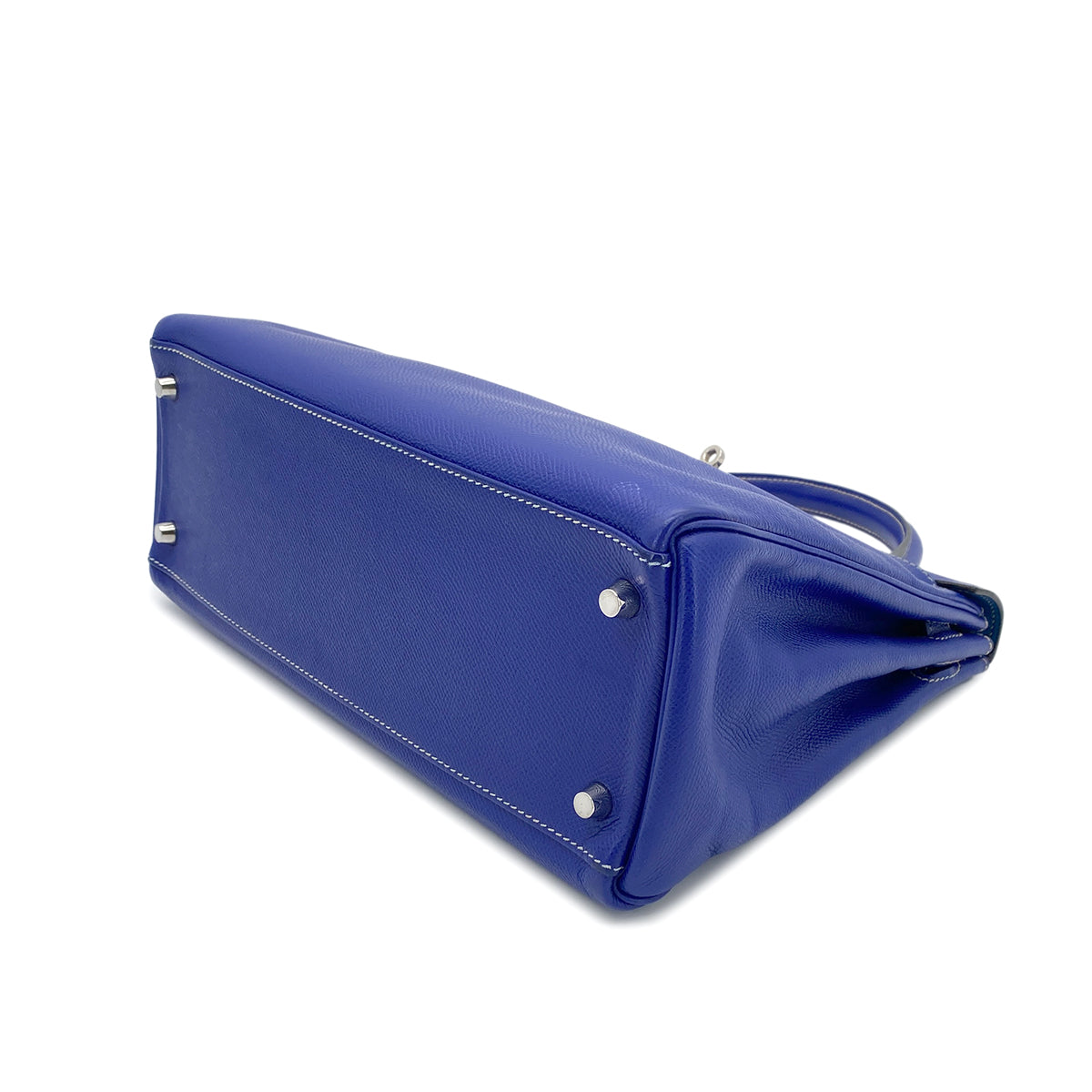 HERMES CANDY KELLY 32 RETOURNE BLUE ELECTRIC MYKONOS VEAU EPSOM HAND BAG □P SHW 90274413