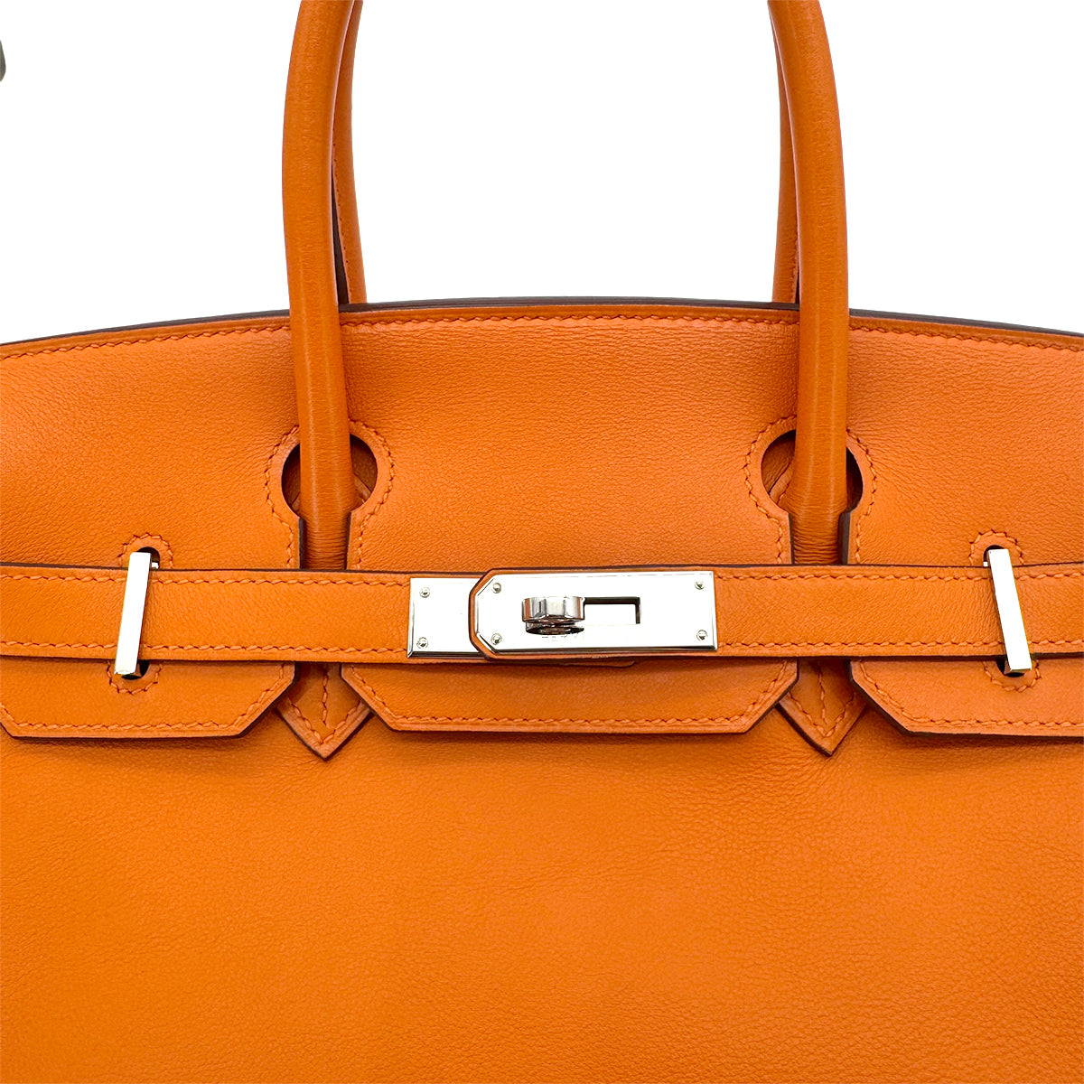 HERMES BIRKIN 30 ORANGE SWIFT HAND BAG □L SHW 90274414