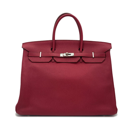 HERMES BIRKIN 40 RUBIS TOGO HAND BAG □N SHW 90274416