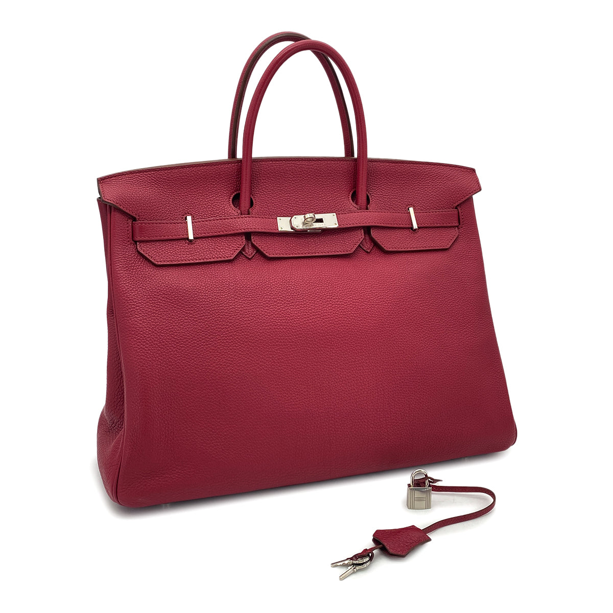 HERMES BIRKIN 40 RUBIS TOGO HAND BAG □N SHW 90274416