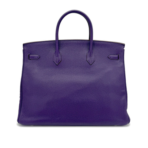 HERMES BIRKIN 40 IRIS TOGO HAND BAG □N PALLADIUM HARDWARE 90274417 - PURPOSE