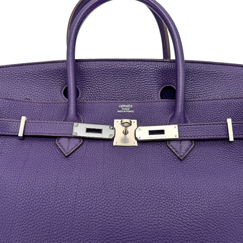 HERMES BIRKIN 40 IRIS TOGO HAND BAG □N PALLADIUM HARDWARE 90274417 - PURPOSE