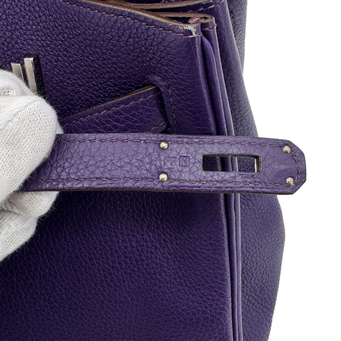 HERMES BIRKIN 40 IRIS TOGO HAND BAG □N PALLADIUM HARDWARE 90274417 - PURPOSE