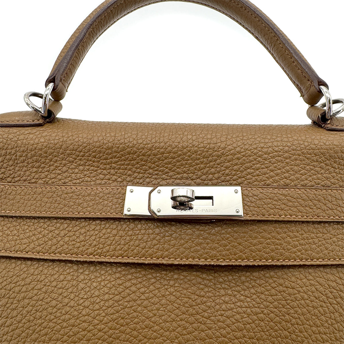 HERMES KELLY 32 RETOURNE ALEZAN TOGO HAND SHOULDER BAG □M 90274418