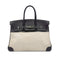 HERMES BIRKIN 35 EBENE TAURILLON CLEMENCE TOILE H HAND BAG □E SHW 90274430 - PURPOSE