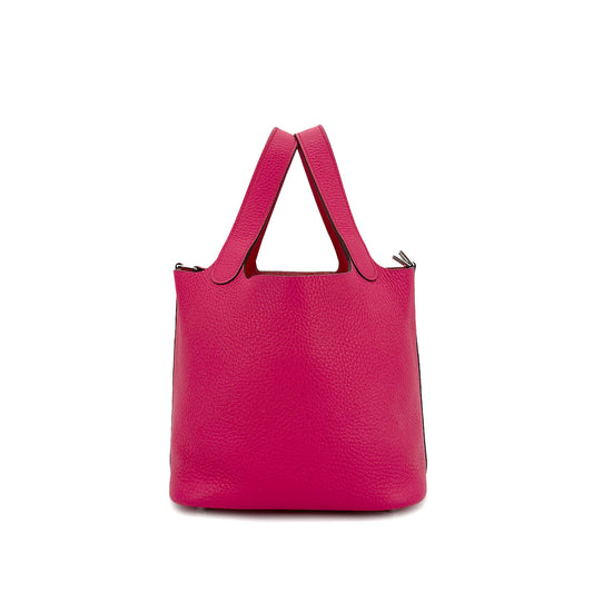 HERMES PICOTIN LOCK PM ROSE EXTREME TAURILLON CLEMENCE HAND BAG A 90274448
