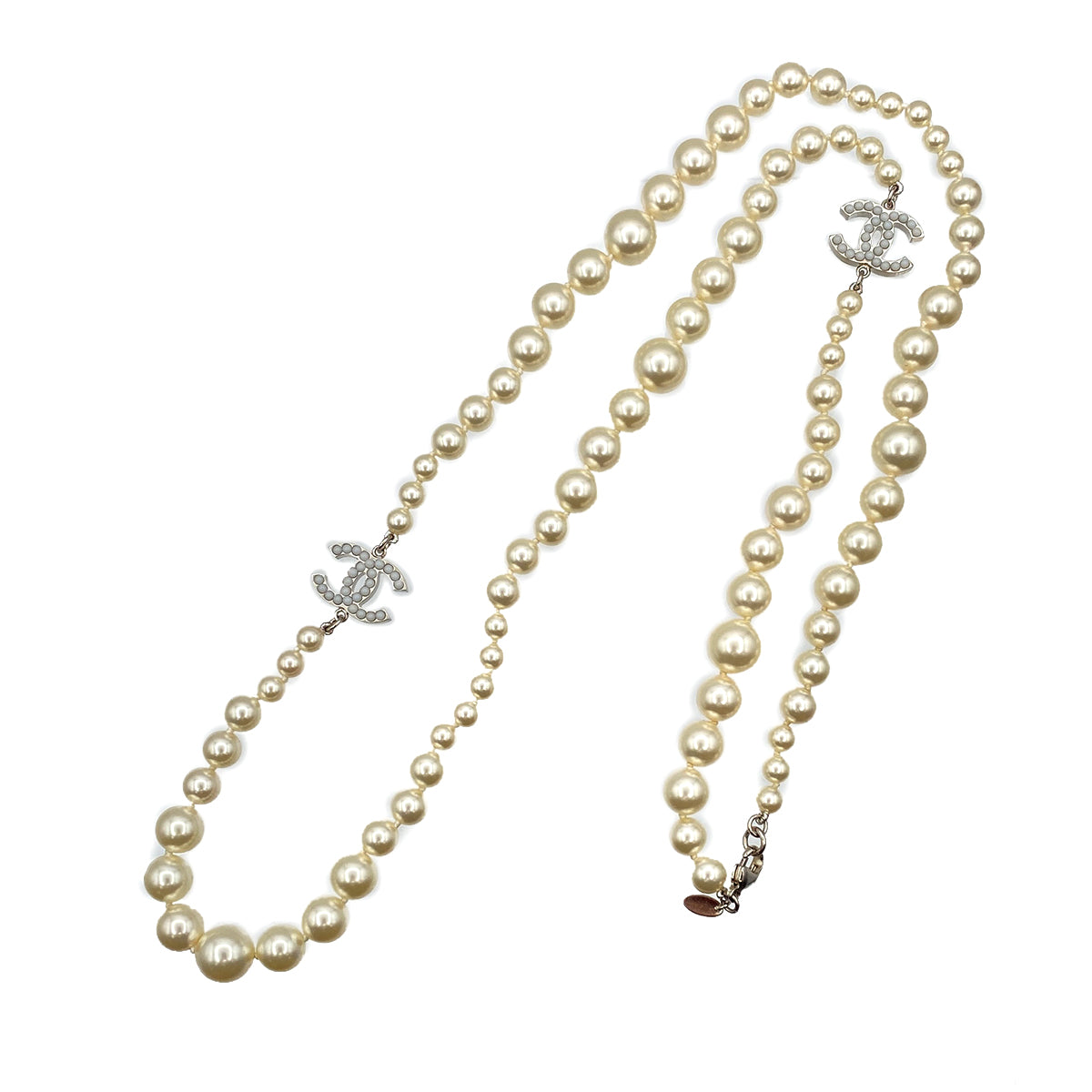 CHANEL NECKLACE COCOMARK FAUX PEARL ACCESSORY A13V 90274450