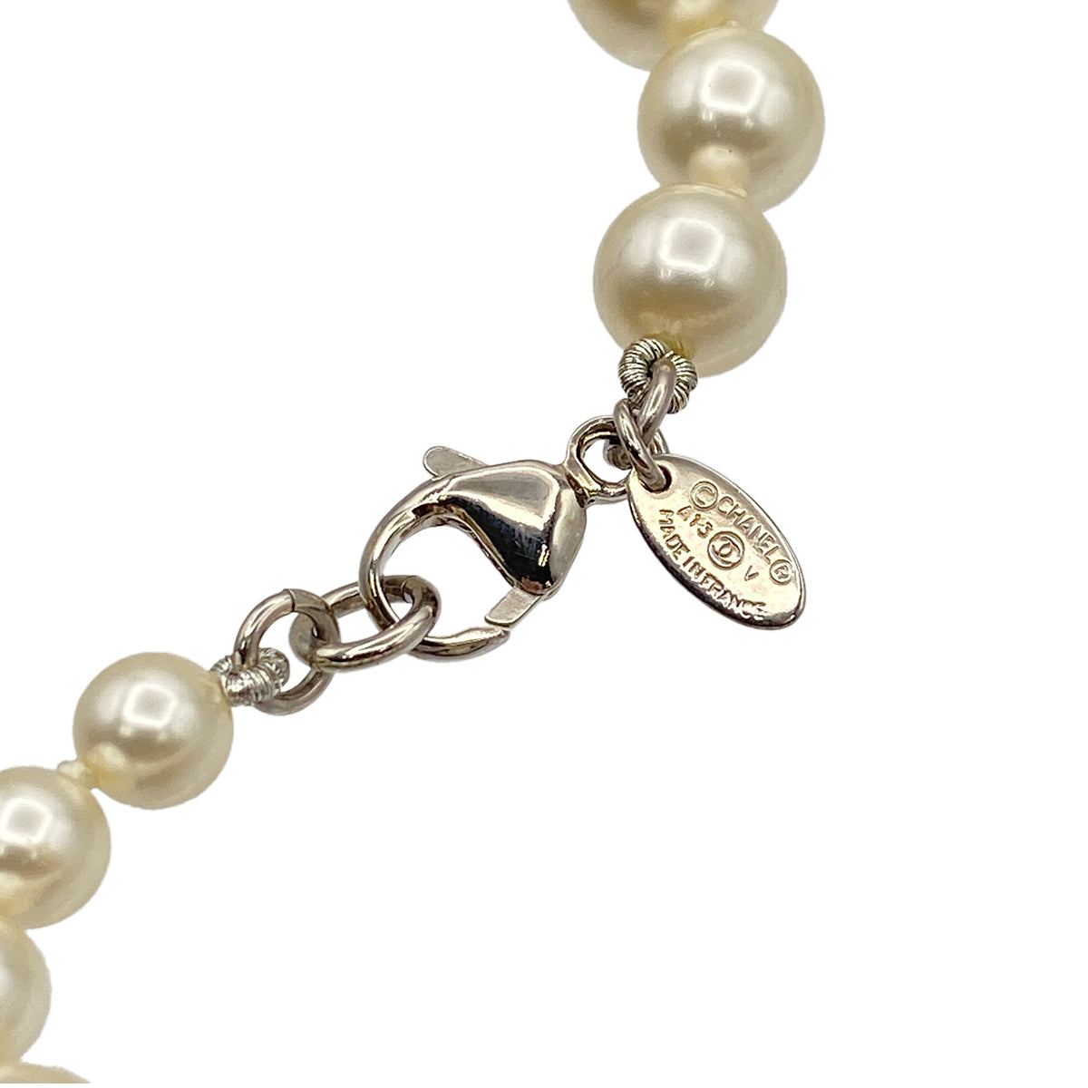 CHANEL NECKLACE COCOMARK FAUX PEARL ACCESSORY A13V 90274450