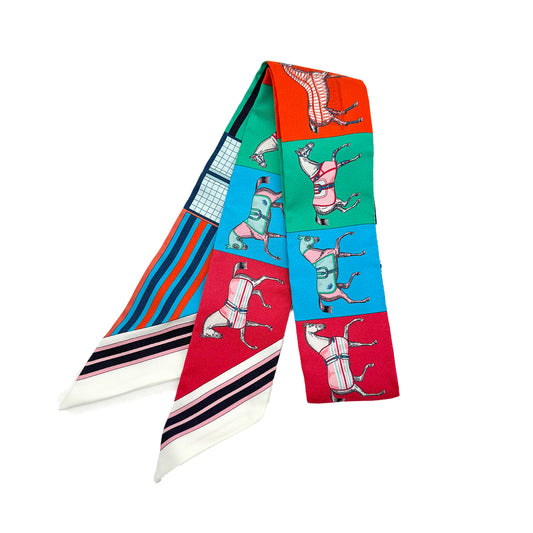 HERMES TWILLY COUVERTURES NOUVELLES SCARF MULTICOLOR SILK 90274451